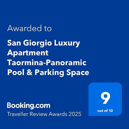 San Giorgio Luxury Apartment Taormina-Panoramic Pool & Parking Space Exteriér fotografie