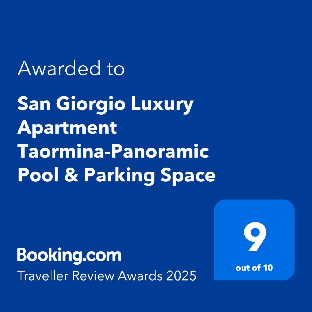 San Giorgio Luxury Apartment Taormina-Panoramic Pool & Parking Space Exteriér fotografie